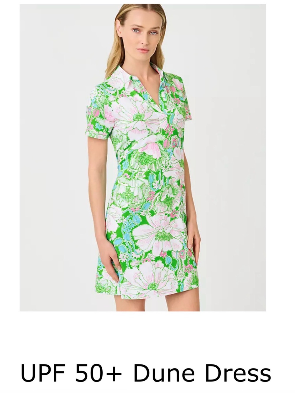Lilly Pulitzer Dune Dress - Floral Green & Pink
